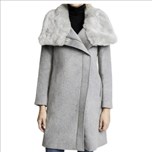 Club Monaco Evangah Coat In Light Charcoal Size XS
